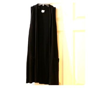 Long Black Sweater Vest